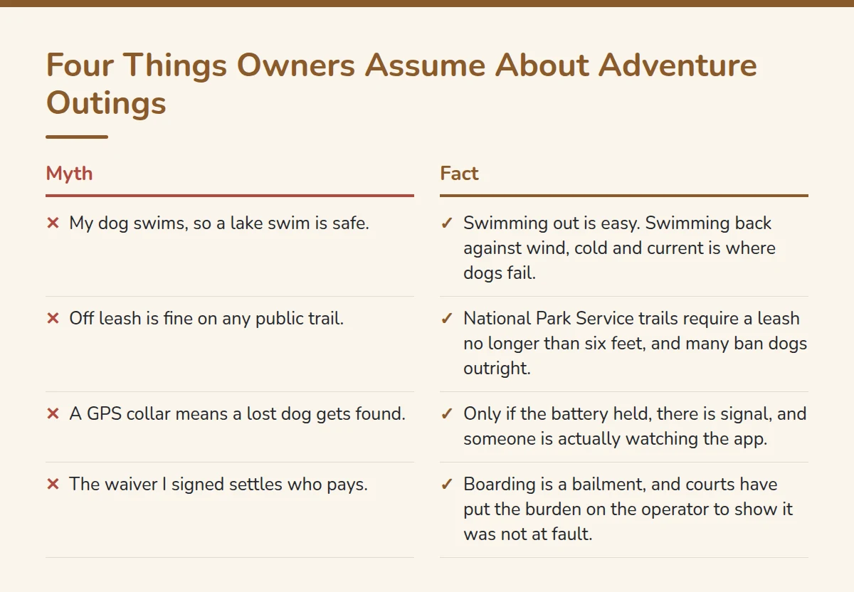 Summary card: Four Things Owners Assume About Adventure Outings