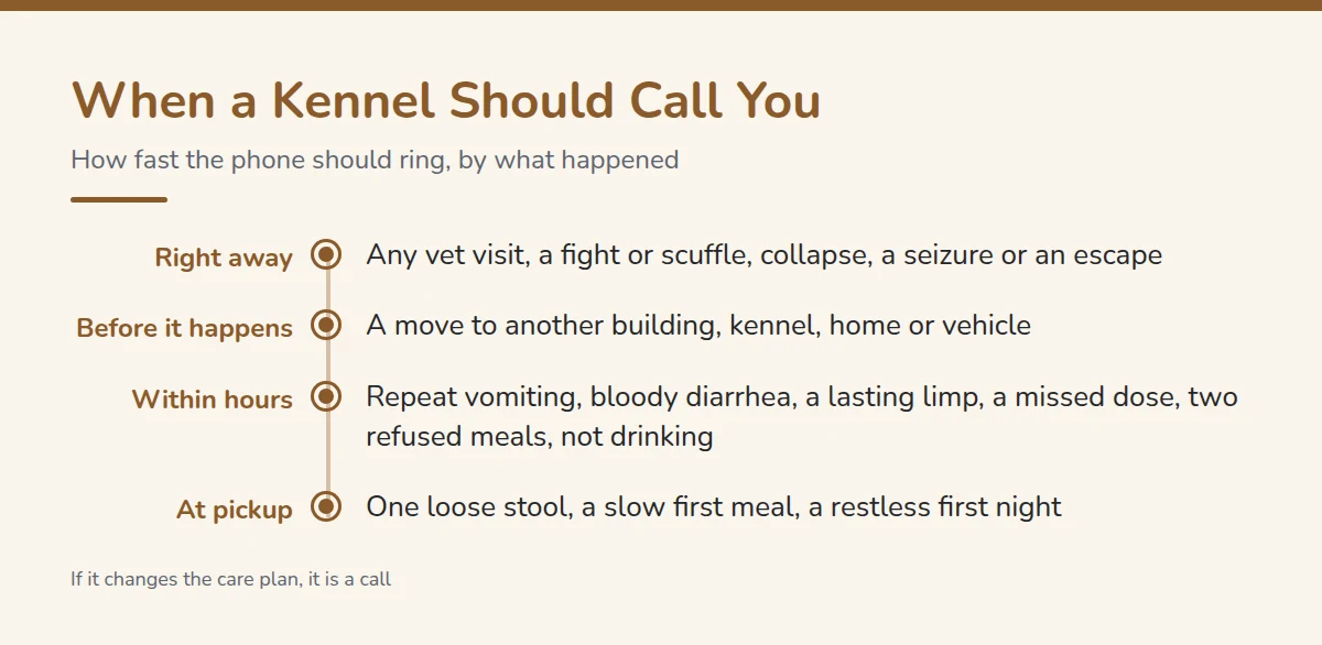 Summary card: When a Kennel Should Call You