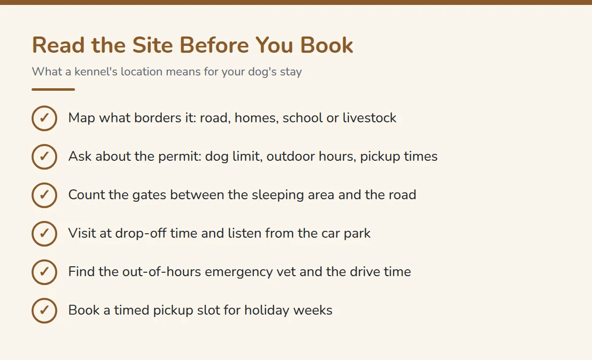 Summary card: Read the Site Before You Book