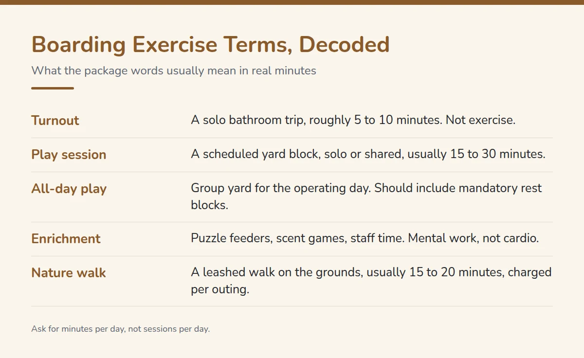 Summary card: What Boarding Exercise Terms Actually Mean